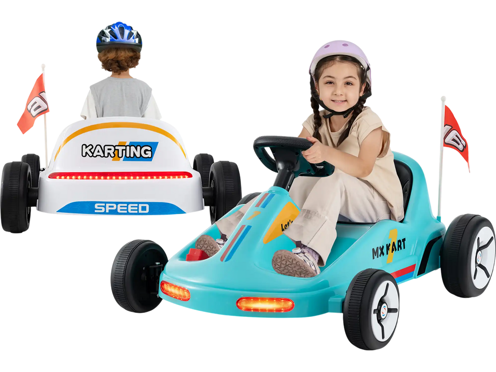 Costway 12V Kids Electric Go Kart Ride On Toy w/ Remote Control Music – FactoryPure