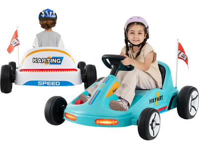Costway 12V Kids Electric Go Kart Ride On Toy w/ Remote Control Music Blue 76935821 New