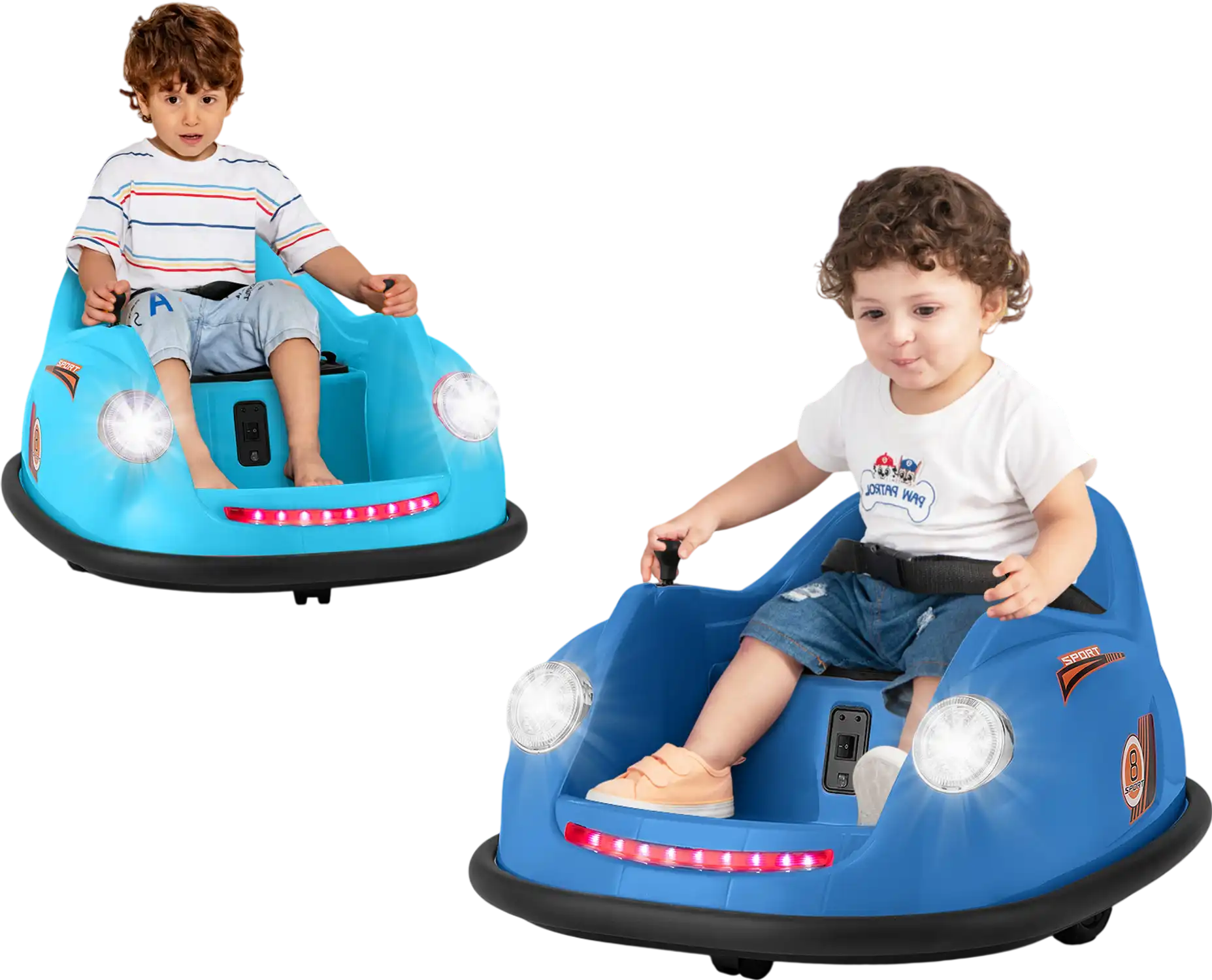 Costway 12V Electric Kids Ride-On Bumper Car w/ Remote Control Blue 25974683 New
