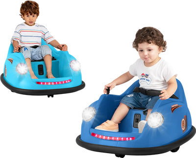 Costway 12V Electric Kids Ride-On Bumper Car w/ Remote Control Blue 25974683 New