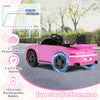 Pink 12V electric ride-on car with dual 35W motors, remote control, and stylish design for kids aged 3 and up.