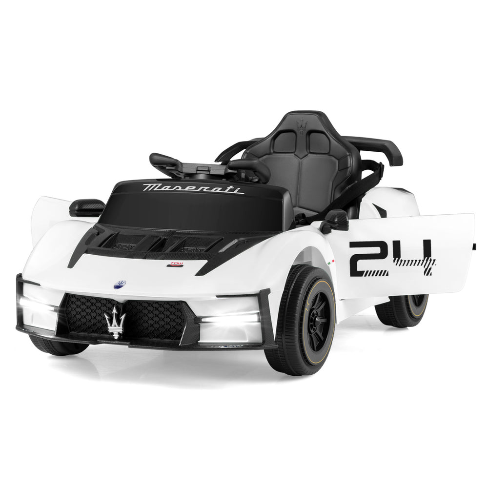 12V Electric Ride on Car with Remote Control and Music Maserati Licensed-White - Gallery View 1 of 1