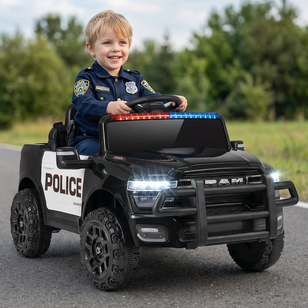 12V Kids Ride On Car Licensed RAM 3500 Electric Vehicle with Remote Control-Black - Gallery View 1 of 11
