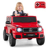 The red licensed Mercedes Benz EQG 580 kids ride-on car features a stylish design, perfect for children aged 3-8 years.