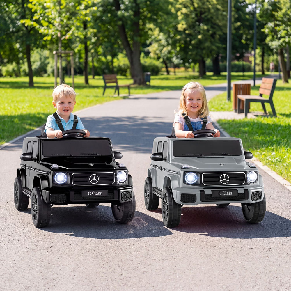 12V Kids Ride On Car Licensed Mercedes Benz EQG 580 for 3-8 Years-Gray - Gallery View 1 of 11