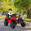 12V Kids Ride On Truck with Remote Control and Headlights-Red - Gallery View 1 of 10