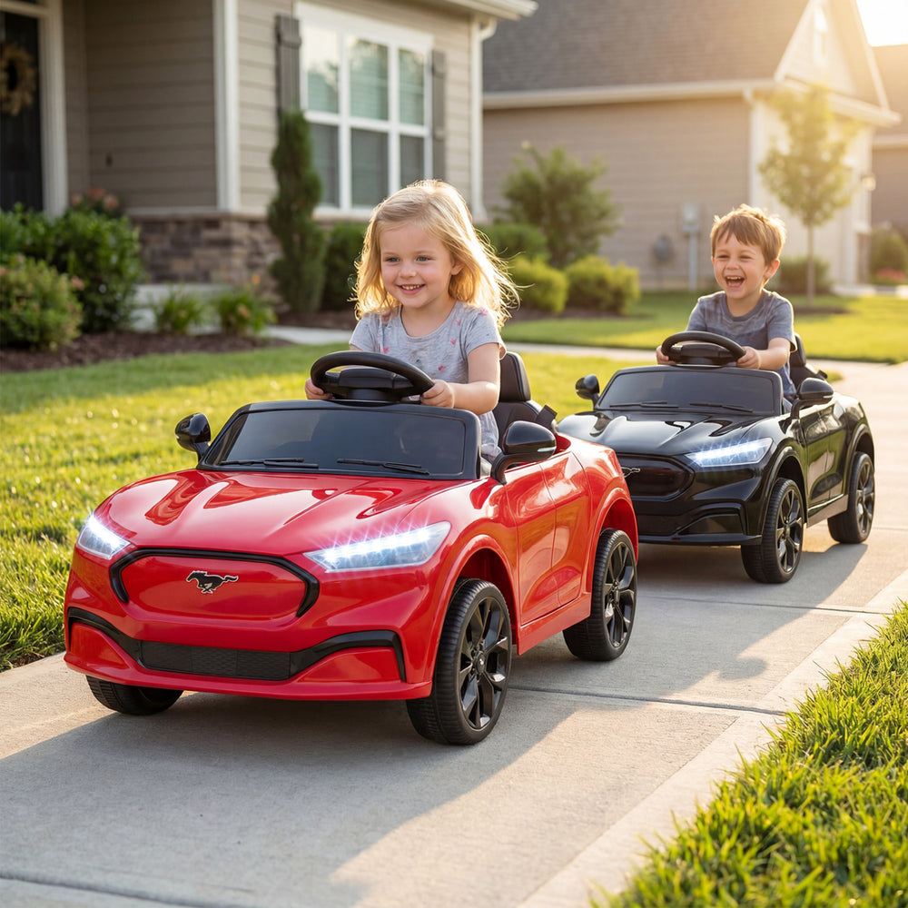12V Kids Ride on Car Licensed Ford Mach E with Parent Control and Horn-Red - Gallery View 1 of 11