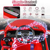 Interior view of the 12V kids ride-on Mercedes-Benz car featuring controls for music, speed, and battery indicator.