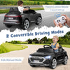 12V Kids Ride on Car Licensed Audi SQ8 with Remote Control and 3 Speeds-Black - Gallery View 1 of 13