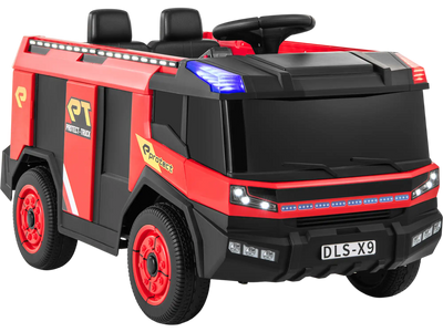 Costway 12V 2-Seater Kids Ride-On Fire Truck w/ Remote Control Water Gun 92873614 New
