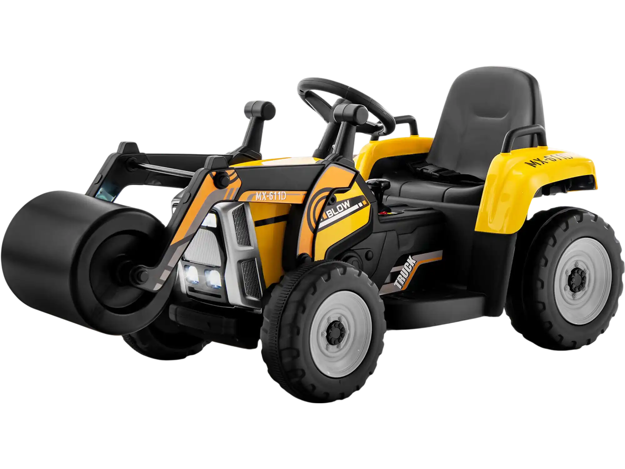 Costway 12V Kids Ride-On Road Roller 2.4G Remote Control Yellow 13592684 New