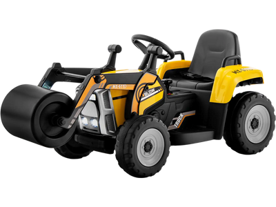 Costway 12V Kids Ride-On Road Roller 2.4G Remote Control Yellow 13592684 New