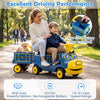 Kids ride-on train with detachable carriage, licensed Chuggington, featuring 35W motors and 12V rechargeable battery.