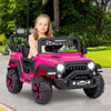 12V Electric Kids Ride on Truck with Remote Control and Music-Pink - Gallery View 1 of 11