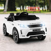 12V Kids Ride On Car with Remote Control Lockable Doors Slow Start System and LED Lights-White - Gallery View 1 of 12