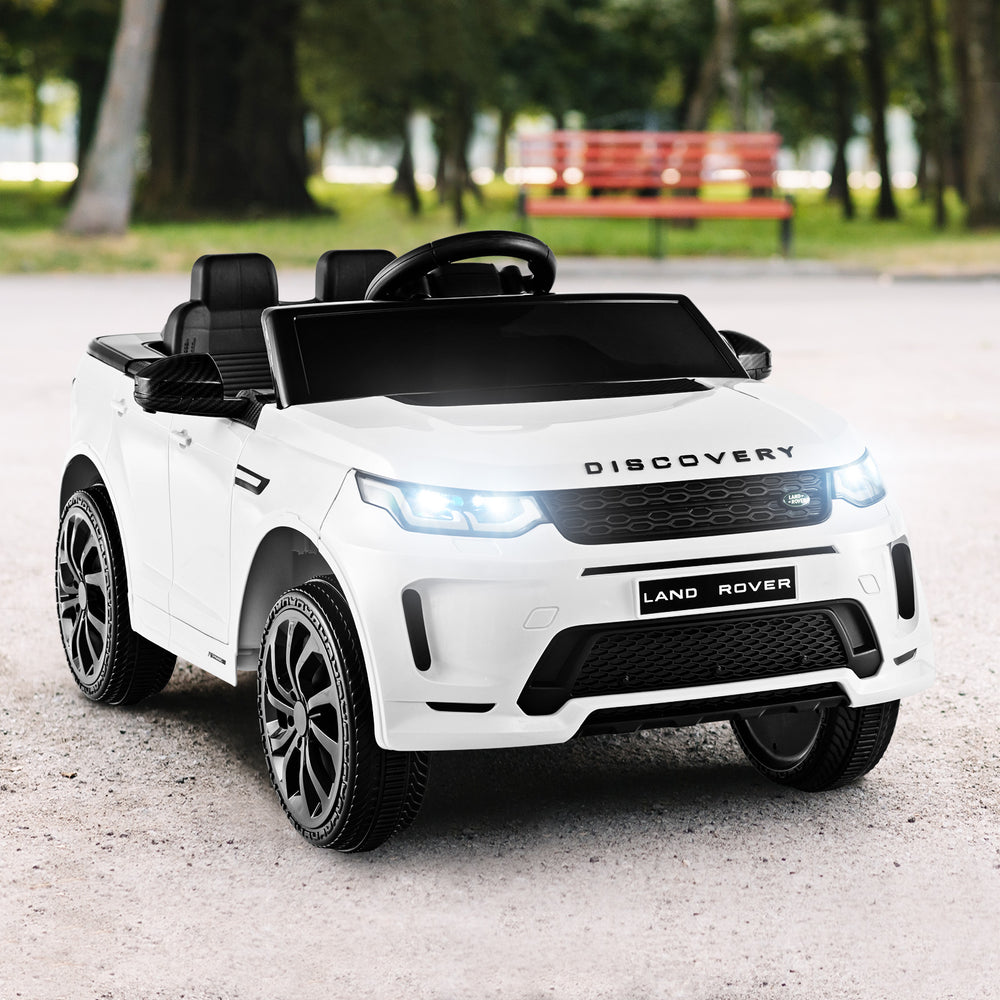 12V Kids Ride On Car with Remote Control Lockable Doors Slow Start System and LED Lights-White - Gallery View 1 of 12