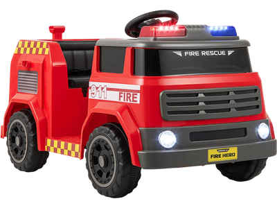 Costway 12V Ride-On Fire Truck Powered Car w/ Water Gun Interphone 275834691 New
