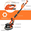 Detail view of the Electric Foldable Drywall Sander's ergonomic handle and gear adjustment knob for customized sanding.