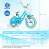 Kids bike with adjustable seat, dual brakes, and removable basket, ideal for ages 3-8, featuring durable carbon steel.