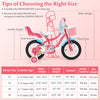 12-inch girls bike with doll seat, adjustable handlebars, and training wheels for kids aged 3-8, perfect for safe.
