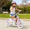 12/14/16/18 Inch Kids Bike Adjustable for 3-8 Years Old Children Purple - Stars & Moon-16 inch - Gallery View 1 of 9