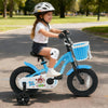 12/14/16 Inch Kids Bike with Training Wheels and Basket Navy Color-12 - Gallery View 1 of 9
