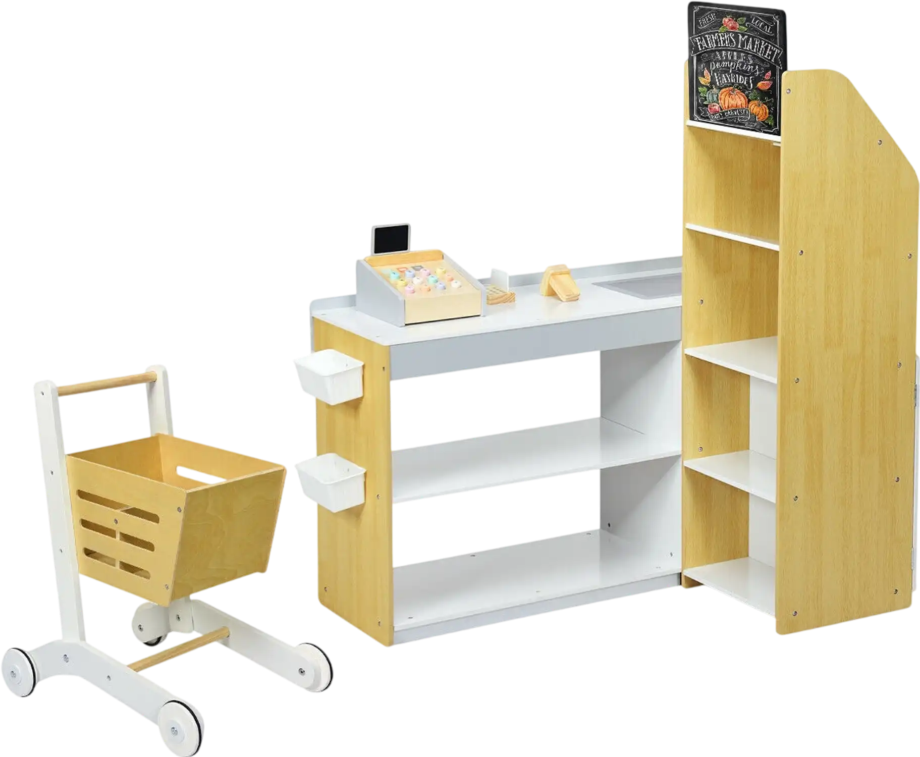 Costway Grocery Store Pretend Play Supermarket Shopping Set 38276950 New