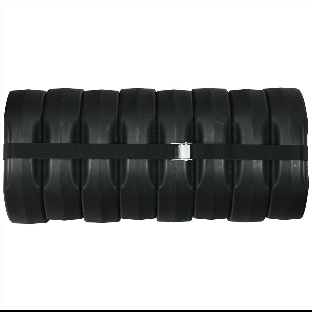Set of 8 canopy weights, 40lbs each, made of weather-resistant PE, designed for secure tent and umbrella stabilization.
