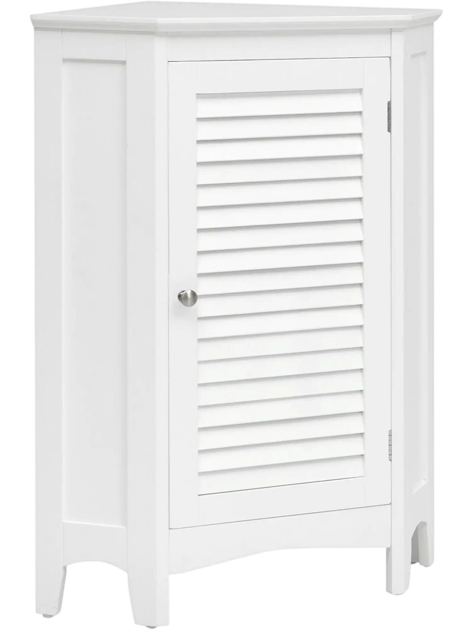 Costway Corner Bathroom Storage Cabinet Shutter Door Free Standing 98471352 New