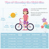 Kids bike with 12-inch wheels in a Princess of the Sea theme, featuring adjustable seat, basket, and streamers for fun.