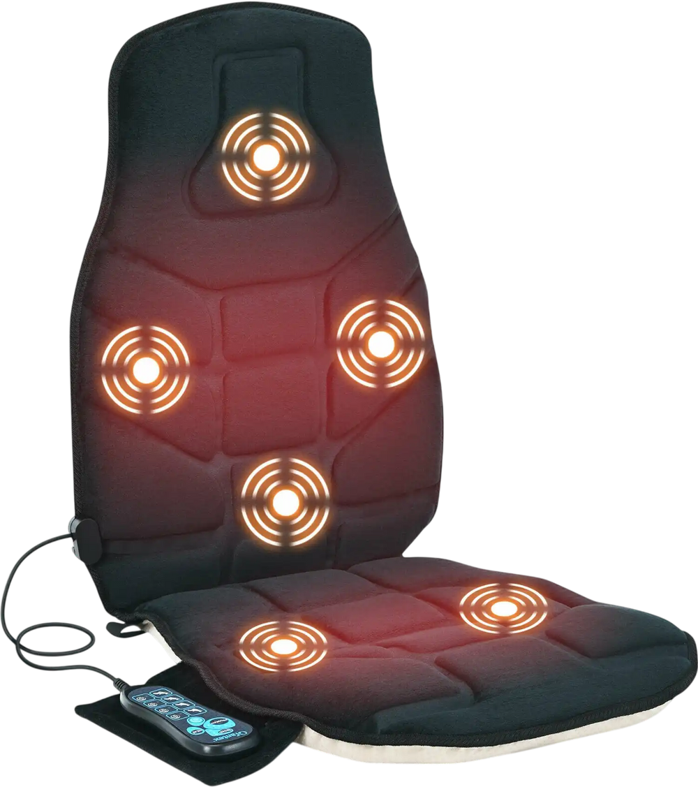 Seat Cushion Massager with Heat and 6 Vibration Motors for Home