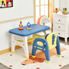 Kids Activity Table and Chair Set with Montessori Toys for Preschool and Kindergarten-Blue - Gallery View 1 of 12