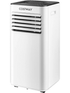 Portable 10000 BTU air conditioner in white, featuring remote control, 4 modes, and 2 speed settings for versatile.