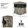 3 Person Portable Surround View Tent with camouflage design, featuring multiple windows and collapsible for easy.