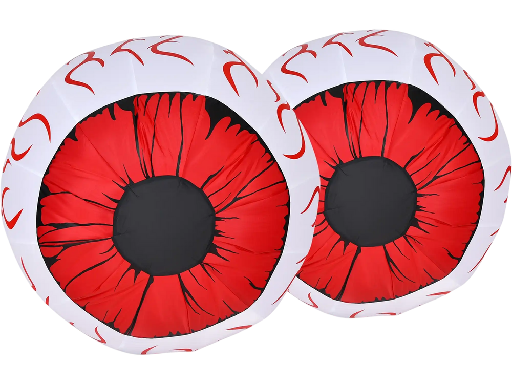 2 Pack 3 Feet Halloween Inflatable Eyeballs with Air Blower