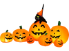 Halloween 7.5 Feet Inflatable Pumpkin Combo with Witch Black Cat
