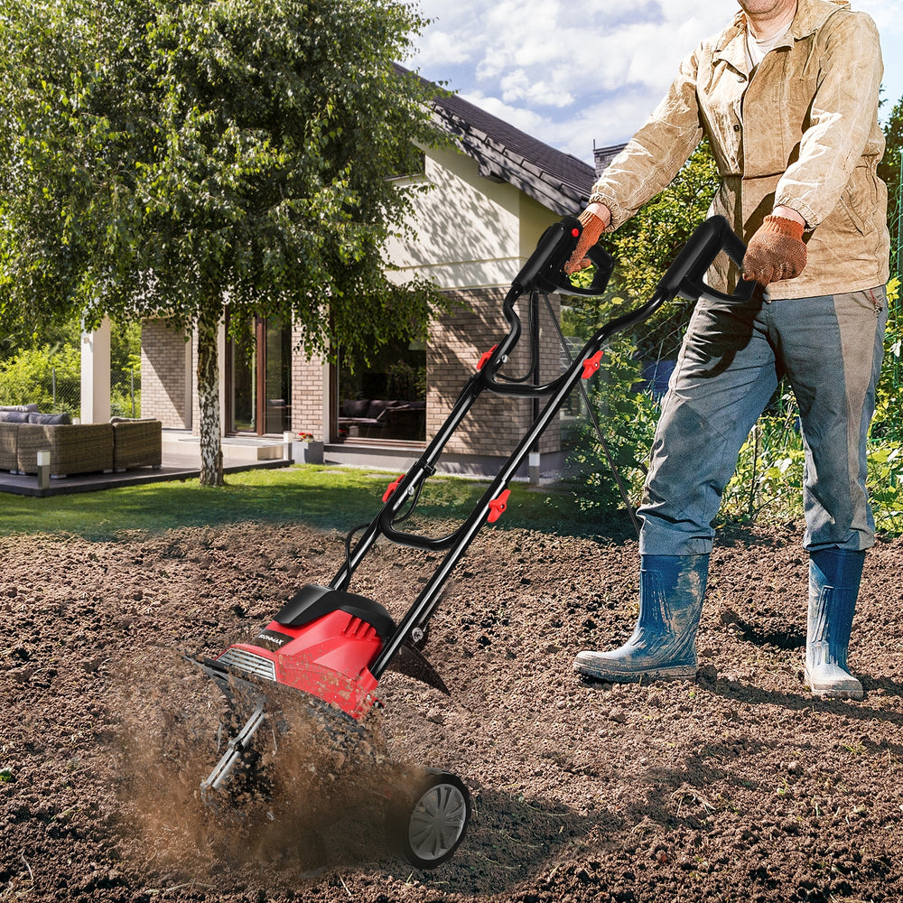 14-Inch 10 Amp Corded Electric Tiller and Cultivator 9-Inch Tilling Depth - Gallery View 1 of 14