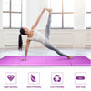 Folding 8 x 4 feet purple gymnastics mat with high-quality PU leather, non-slip surface, and durable EPE foam for.