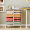 12-Drawer Utility Rolling Cart with Drawers Multi-Use Storage-Macaron - Gallery View 1 of 10