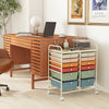 12 Drawers Rolling Cart Storage Scrapbook Paper Organizer Bins-Deep Multicolor - Gallery View 1 of 10