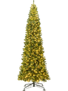 12 FT Tall Prelit Hinged Artificial Christmas Tree with 2536 PVC Branch Tips