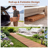 Wooden garden pathway with a roll-up design, 12 FT long and 22 inches wide, ideal for outdoor use and easy storage.