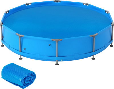 Costway Round Solar Pool Cover 8/12' 12 Mil for In-Ground & Above-Ground Pools 17682430 New