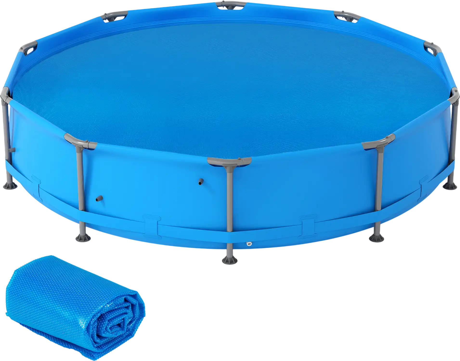 Costway 8'/12' Round Solar Pool Cover 12 Mil for In-Ground Above-Ground Swimming Pools 17682430 New