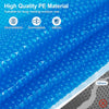 Close-up of the 12 feet round solar pool cover made of high-quality PE material, designed for effective heat retention.
