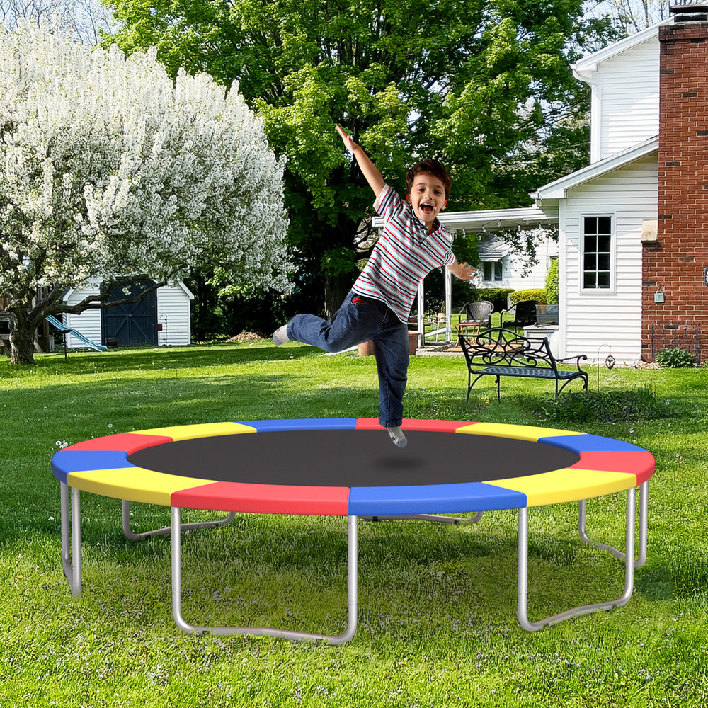 12 Feet Trampoline Pad Replacement Safety Pad with Fixing Straps (Multicolor) - Gallery View 1 of 10