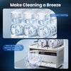 12 Gal/45 L commercial slushy dispenser with three independent tanks, featuring automatic and manual cleaning options.