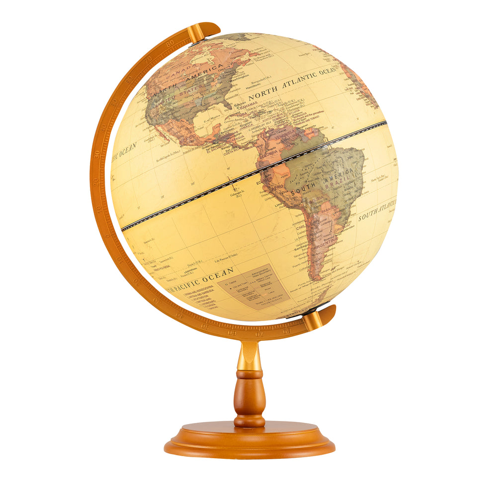 12 Inch Illuminated World Globe Antique Light up Globe Night Lamp-Bronze - Gallery View 1 of 1