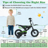 Kids bike with 12-inch wheels, adjustable handlebars, and training wheels, designed for ages 3-4 years for safe riding.