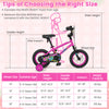 12-inch pink kids bike with training wheels, adjustable seat, and hand brake, perfect for ages 3-4 years old.